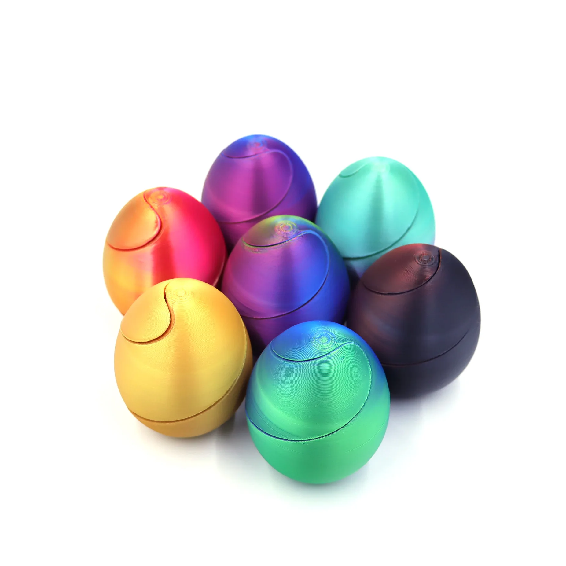 3D Printed Spiral Egg Impossible Shuttle Toys Kids Gadgets Easter Eggs Creative Stress Relief Vent Toys Home Desktop Decoration