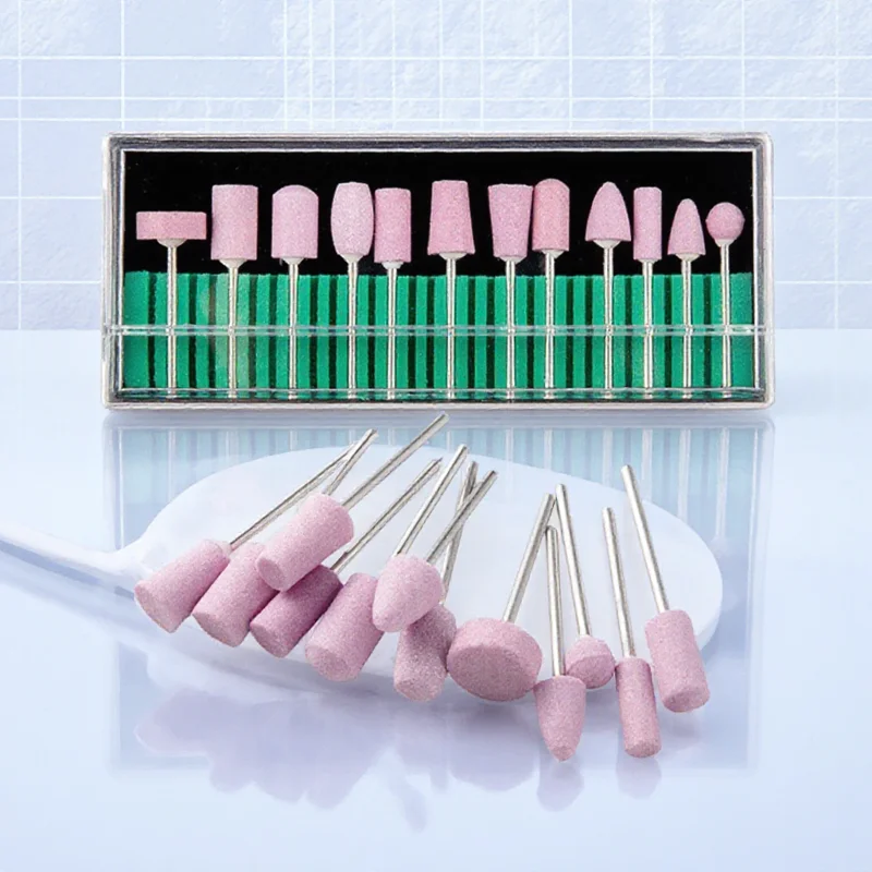 12PCS Electric Manicure Nail Drill Bits Set Nail Polishing Head Cutters Pedicure Nail Art Milling Cutter Files