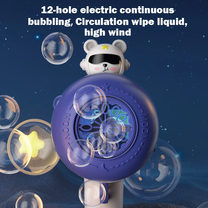 12 หลุมอัตโนมัติ Bubble Gun สําหรับ Childern Bubble Machine Light Party เกมกลางแจ้ง Electraic เครื่องเป่าลมสบู่เด็กของขวัญสนุก