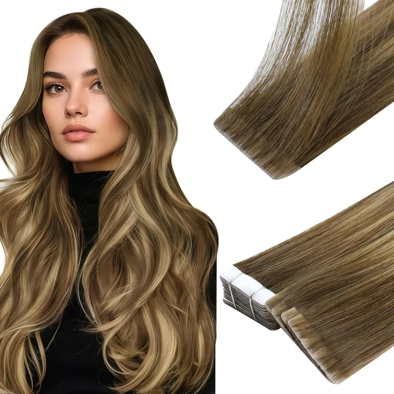 

Накладные волосы на лентах, 100% натуральные человеческие волосы, цвет шоколадно-коричневый, 40 г, 20 шт., накладные волосы на лентах для женщин. # 4-20 дюймов)