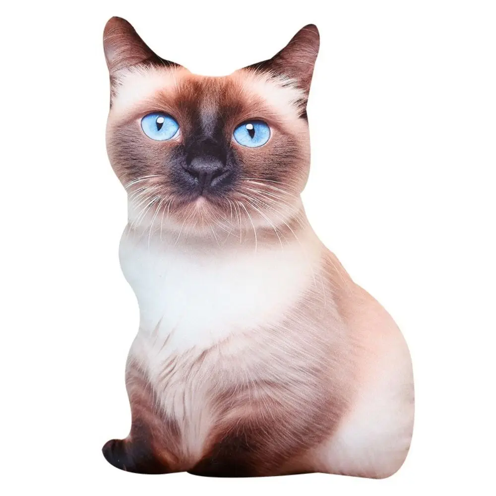 Orange Cat Lifelike Simulation Cat Plush Pillow Cartoon Soft Stuffed Animal Kawaii 48CM Plushie Pillow Pet Doll