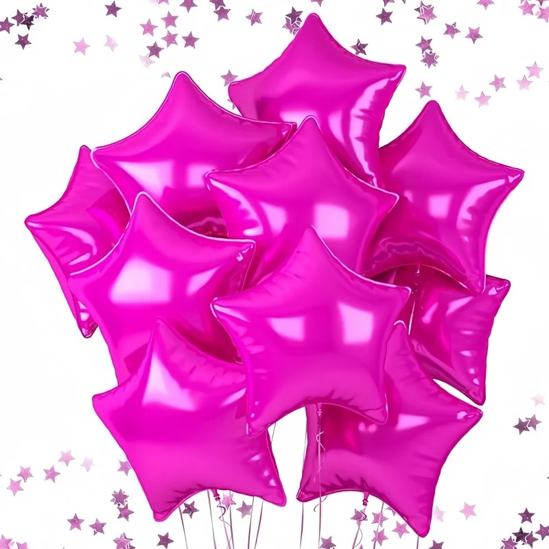 6 Stück Sterne Folie Luftballons 18 Zoll Pentagramm Helium Ballon schwarz Gold Silber Geburtstag Luftballons Abschluss feier Baby party Dekor