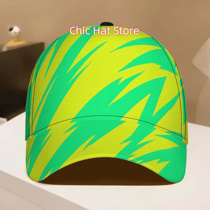 1pc Green Lightning Strikes Print Classic Baseball Cap | Adjustable Lightweight Duckbill Hat, Suitable for Daily Wear, Comfortab