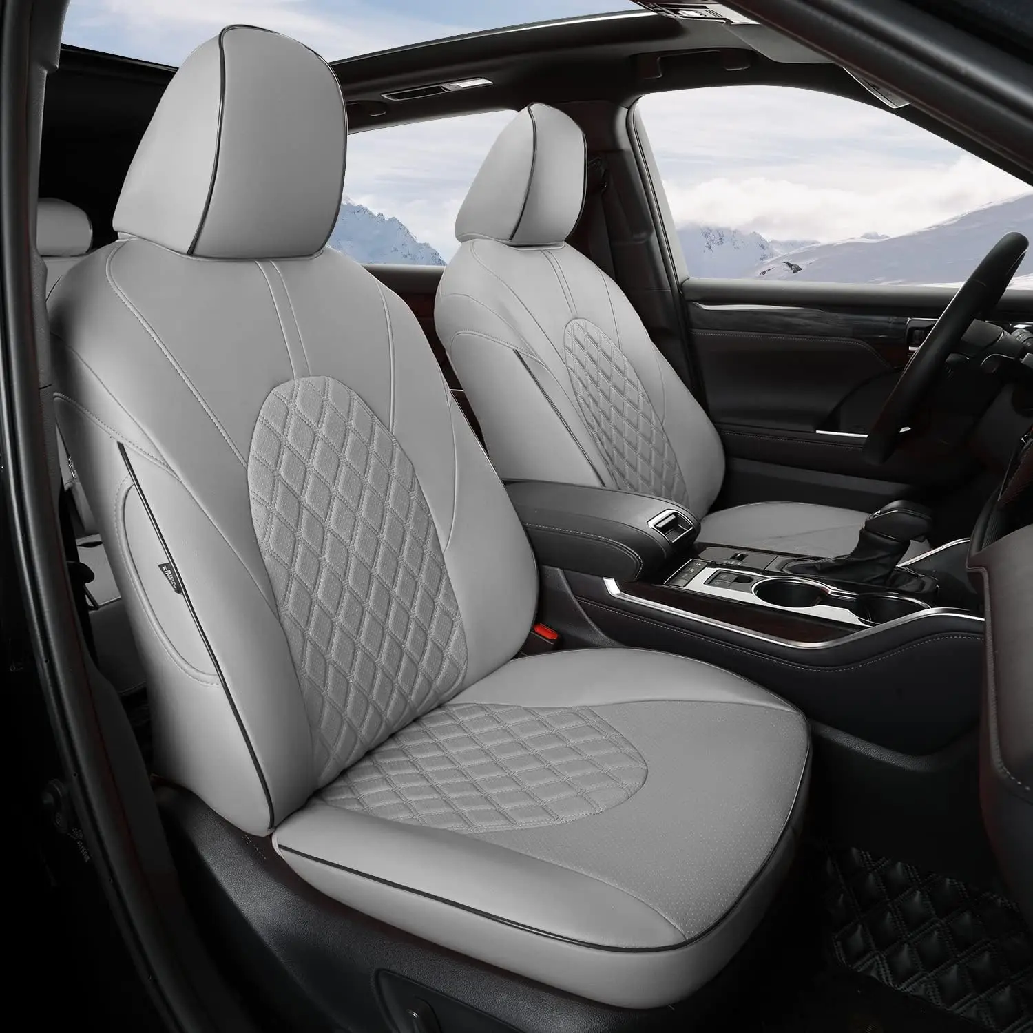 

Полный комплект чехлов на автомобильные сиденья, подходят для Toyota Highlander L/LE/XLE/Limited/Hybrid 2020 2021 2022 2023 2024 2025 трехрядная модель из кожи