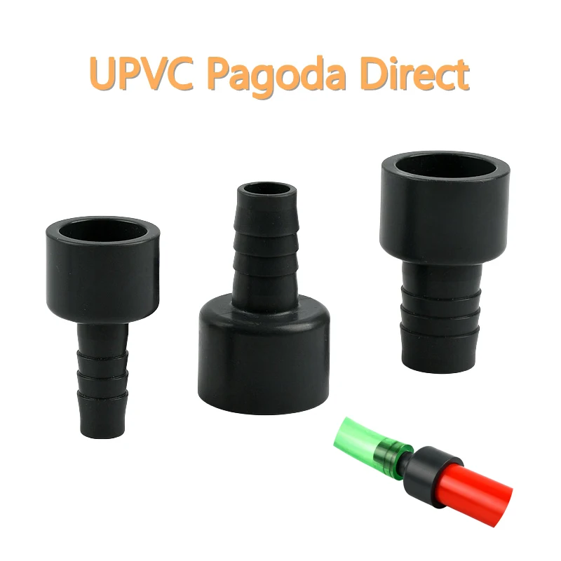 

Aquarium Fish Tank Connector UPVC Pagoda Direct Reducing Garden Irrigation Pipe Soft Hose Adapter Joint Accessories 1-5PCS