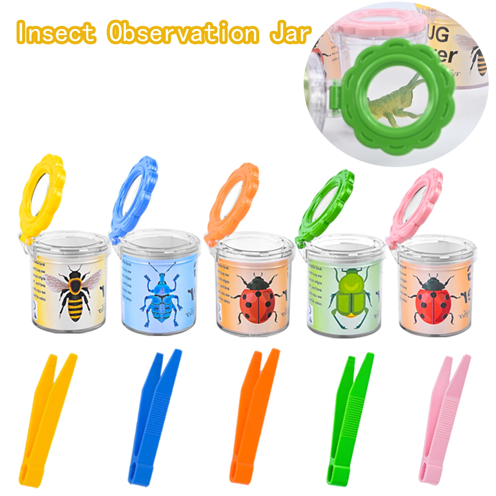 

Scientific Outdoor Exploration Tool With Flip Cover, Magnifying Glass, Clamp, Observation Jar, Children'S Insect Observation Box