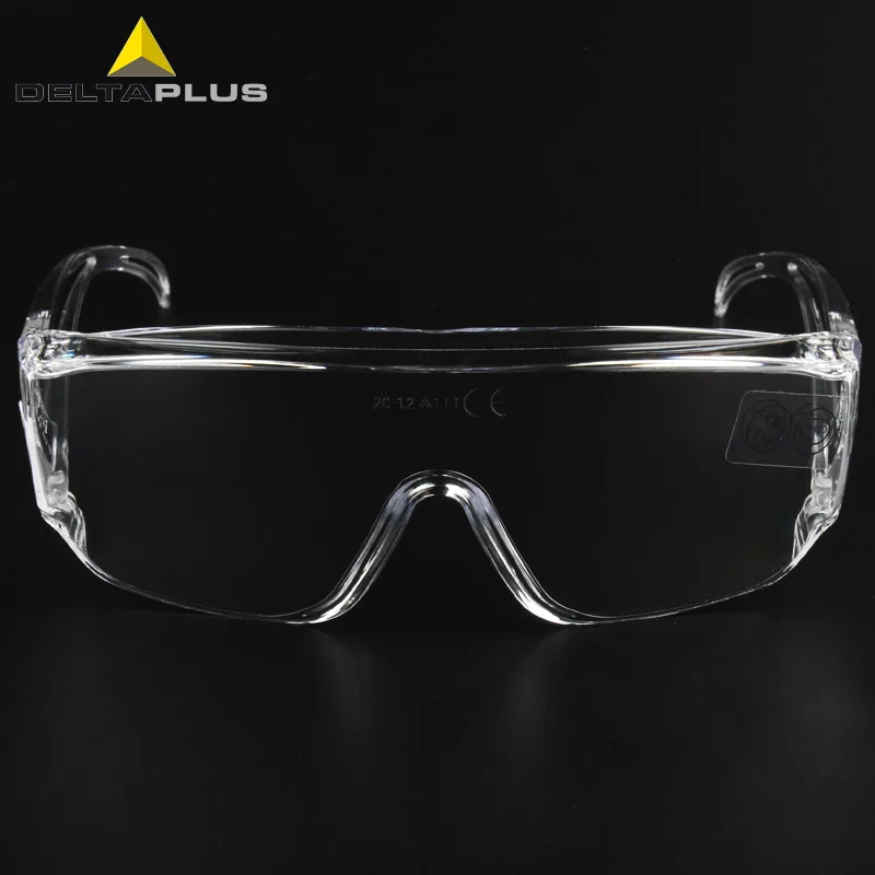 Deltaplus 101114 Protective glasses Transparent HD impact resistant Anti-UV Anti-fog Glasses outdoor ride eye mask