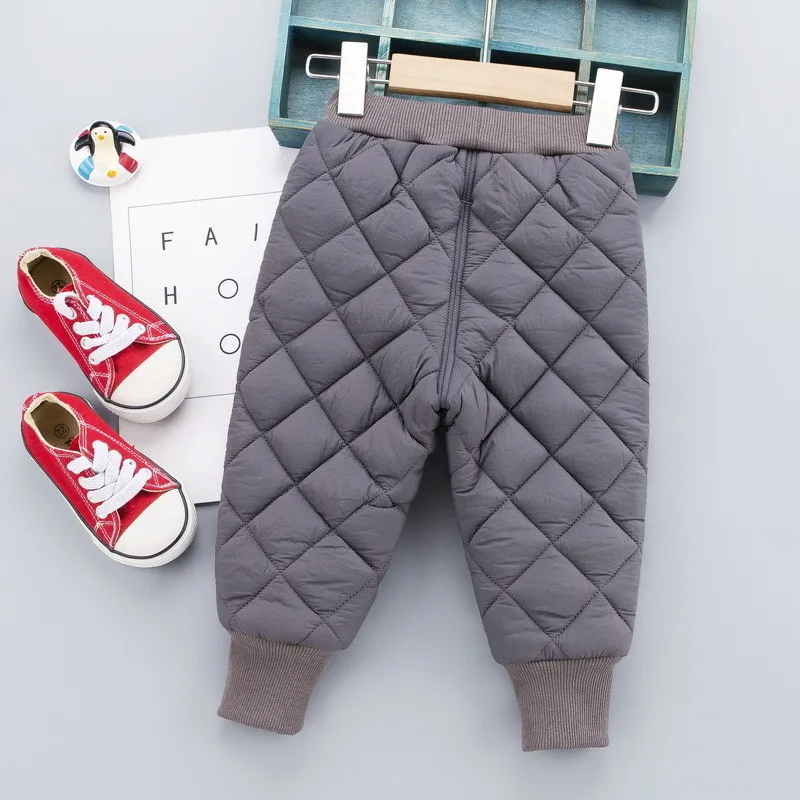 New Winter Children Clothes Kids Boys Girls Thicken Warm Elastic Band Pants Kids Cotton Clothing Infant Autumn Casual Trousers