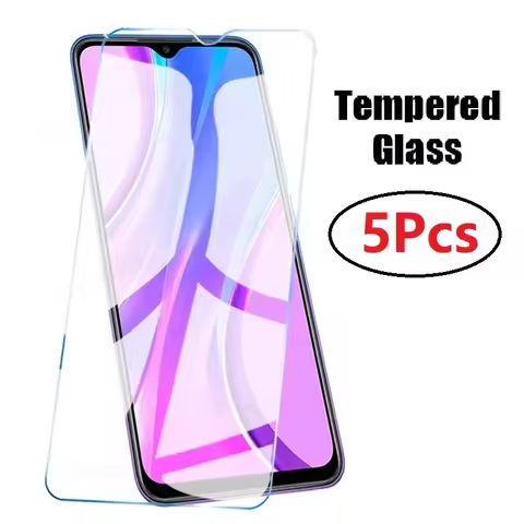 5Pcs Tempered Glass For Xiaomi Redmi Note 10 8 7 9s 9 Pro Screen Protector For Poco X3 M3 X3 Pro NFC F3 Screen Protector
