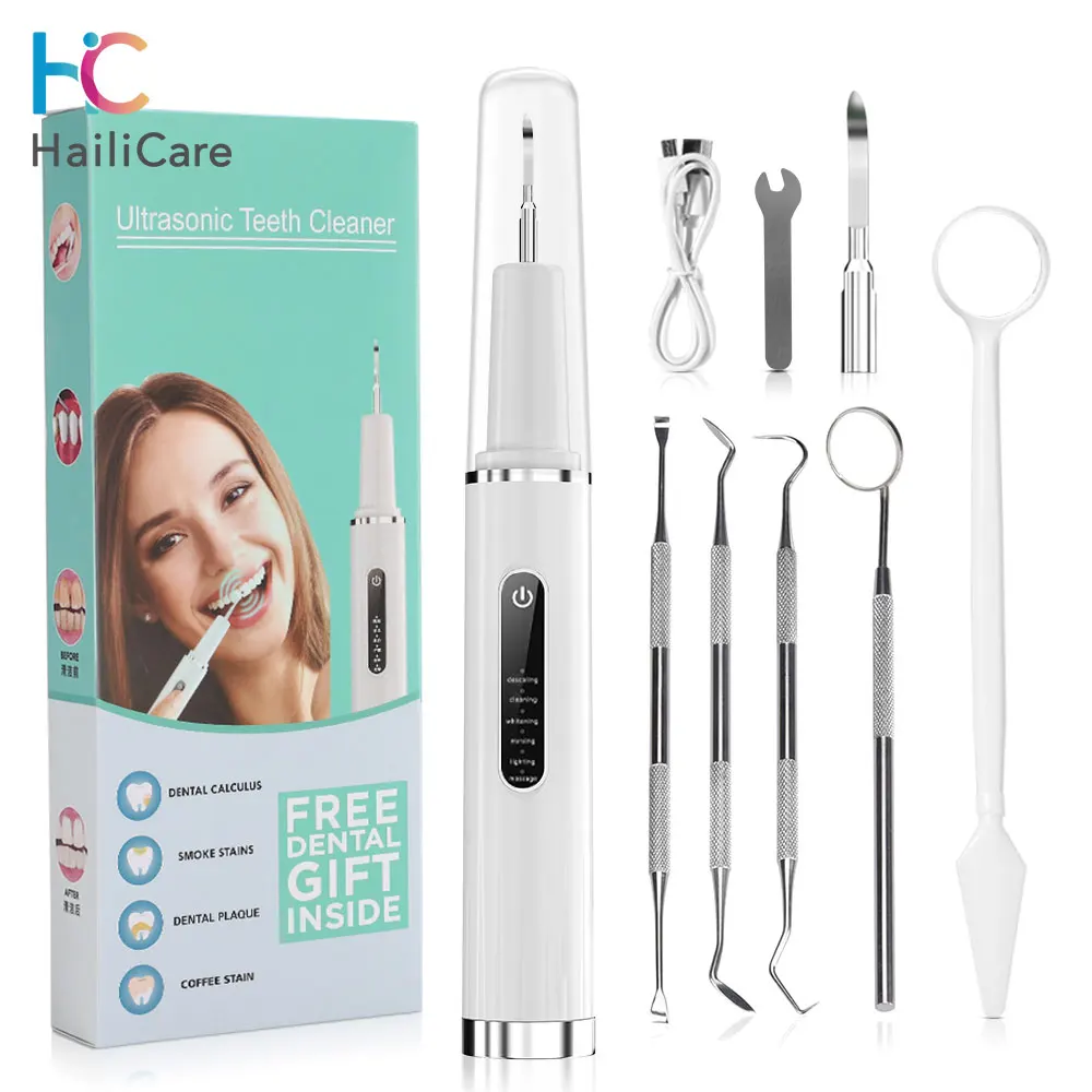 Ultrasonic Teeth Cleaner Oral Dental Scaler Calculus Tartar Remover Plaque Stains Removal Tooth Whitening Cleaning tools