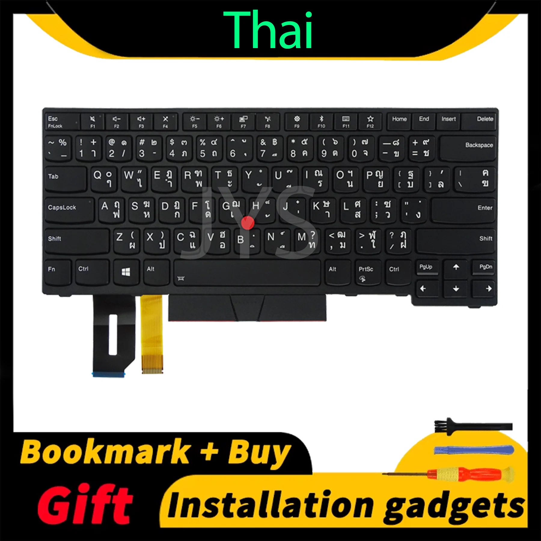 Russian Swedish Slovenia Thai Turkish UK US for Lenovo ThinkPad E480 E490 L380 R480 T480S L490 T490 backlit keyboard