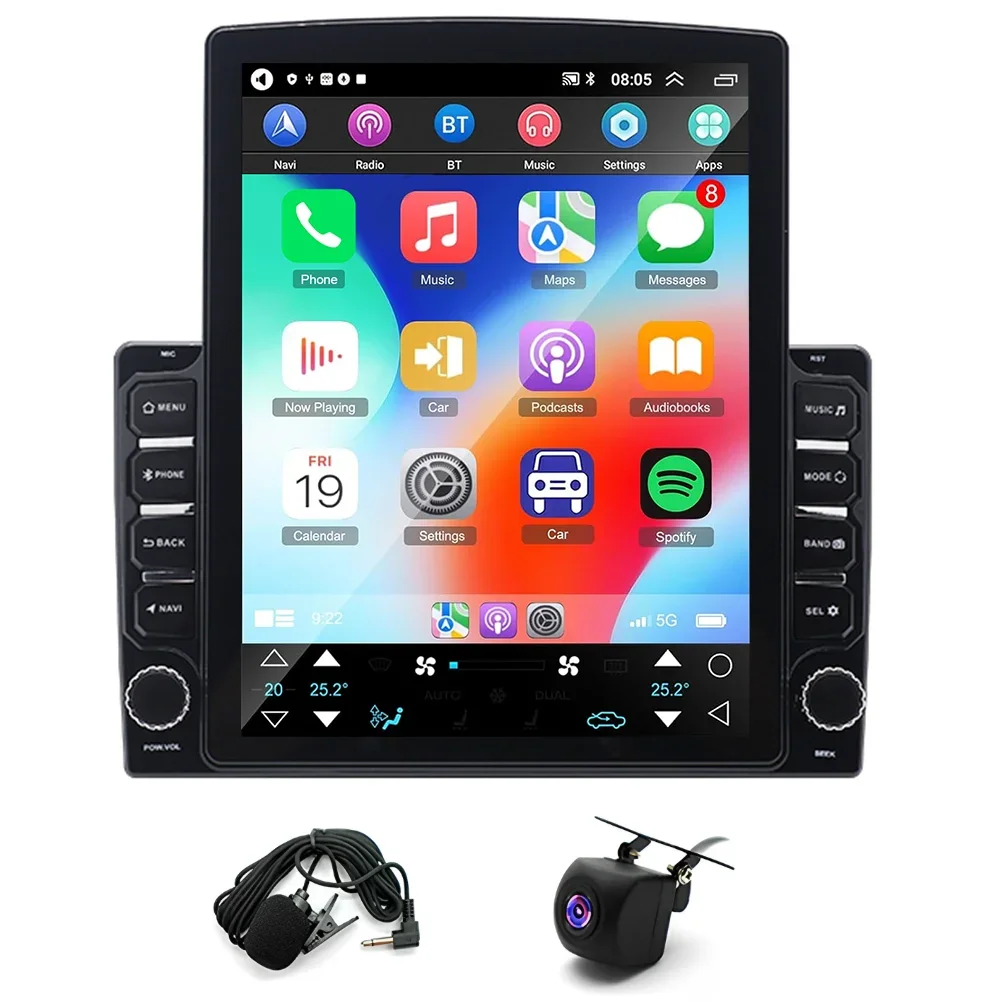 9.7 بوصة مناسبة لسيارة Carplay + Android Android 13 مناسبة لسيارة Dodge Durango غير المكونات العالمية 2004-2009