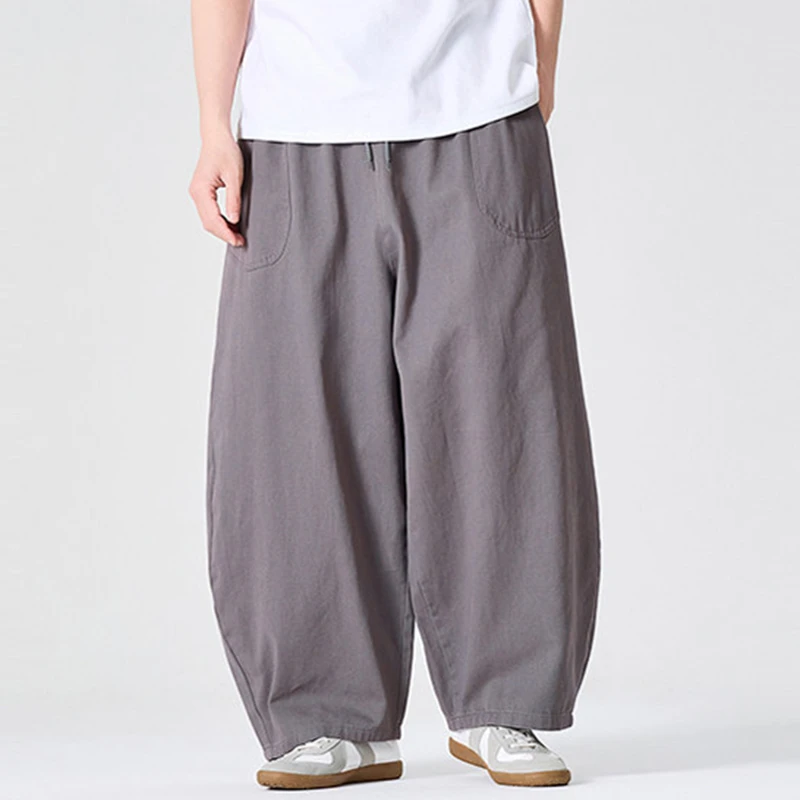 

Мужские повседневные брюки-шаровары оверсайз, новинка 2026 года, весенние, простой стиль, однотонные, свободные, удобные, женские брюки N088