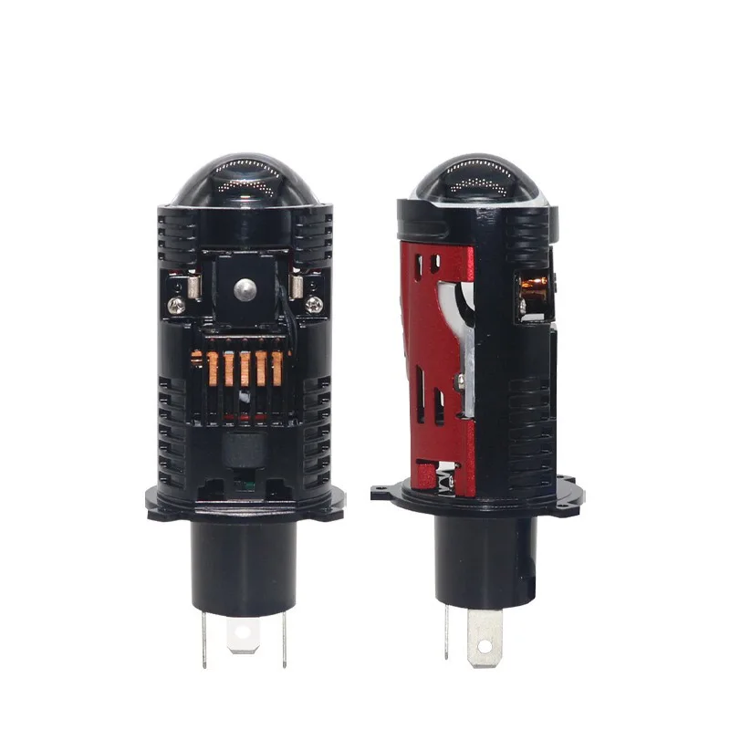 

H4 LED Headlight Bulbs 1.5 Inch Mini Bi LED Projector Lens 12V 50W 6000K Hi Lo Beam Plug and Play Universal Car Motorcycle