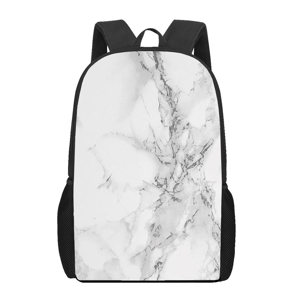 Mochilas escolares con estampado 3D de venas de piedra de mármol para niños y niñas adolescentes, mochilas de libros casuales para niños, mochila de gran capacidad para estudiantes