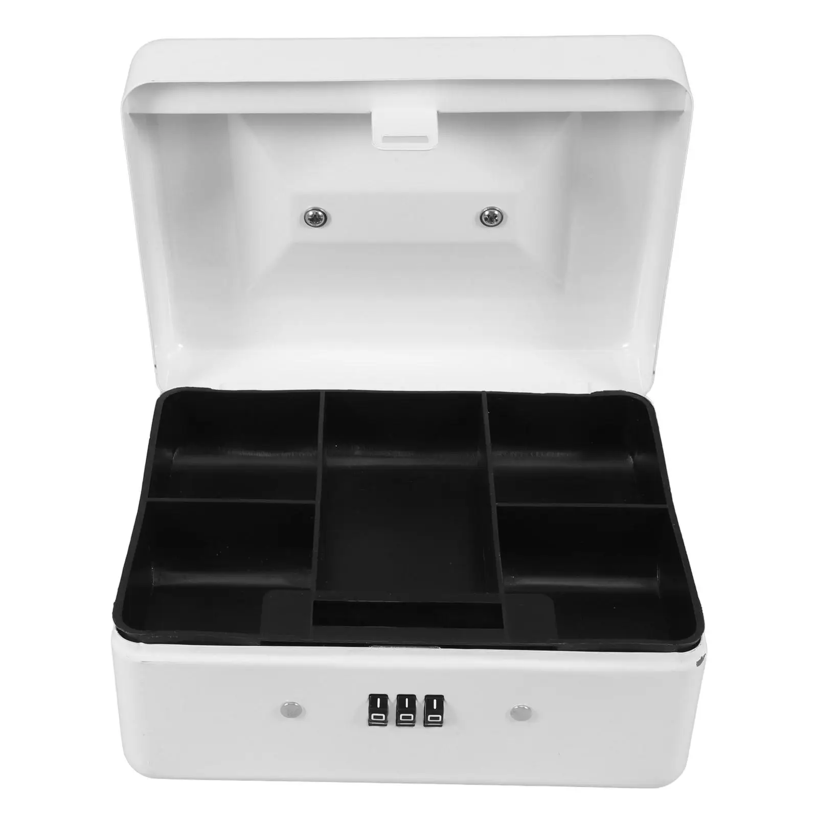 Hidden Key Holder White Cash Box Password Lock Durable Iron Large Capacity Storage Safe Money Documents Valuables