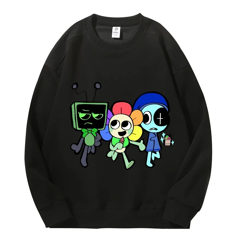 Dandys World Sweatshirt Spring Autumn Men Women Anime Cartoon Fashion Tops Round Neck Dropped Shoulders Pullover Long Sleeves