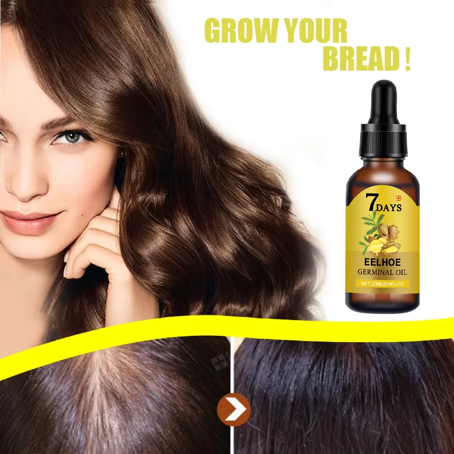 1 Minyak Rambut Jahe dan Serum Rambut Biotin, Pijat Rambut Jahe Bergizi 7 Hari untuk Semua Jenis Rambut, Pelembab, Valentin Sempurna