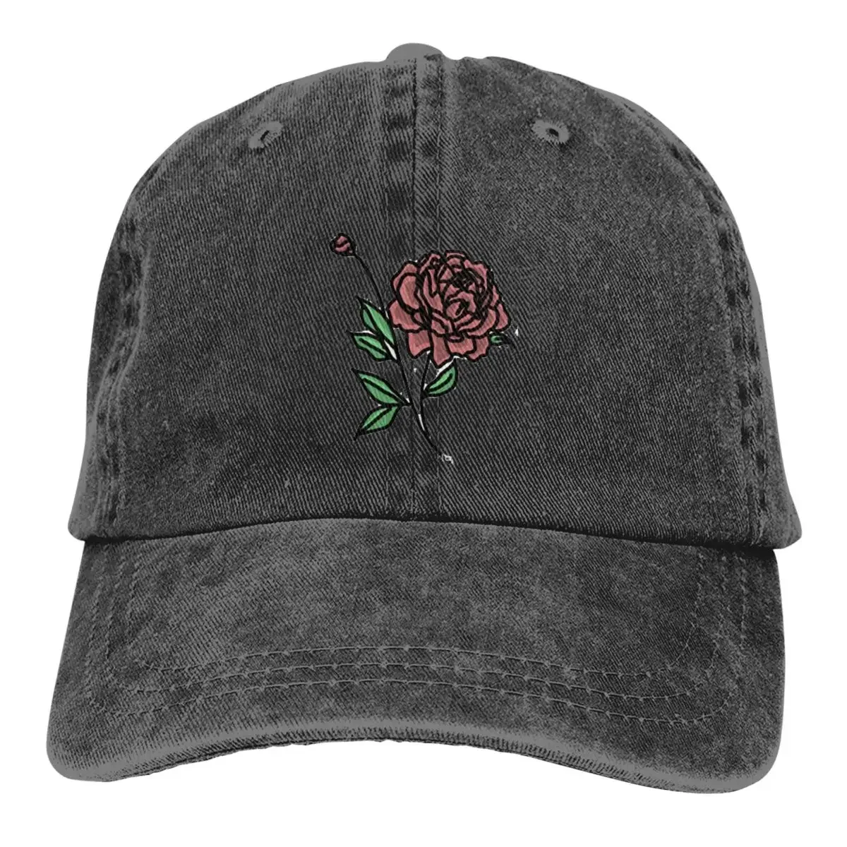 Lovely Peony Outdoor All Seasons Travel Adjustable Baseball Caps Peaked Cap Rose Sun Shade Hats for Men Women