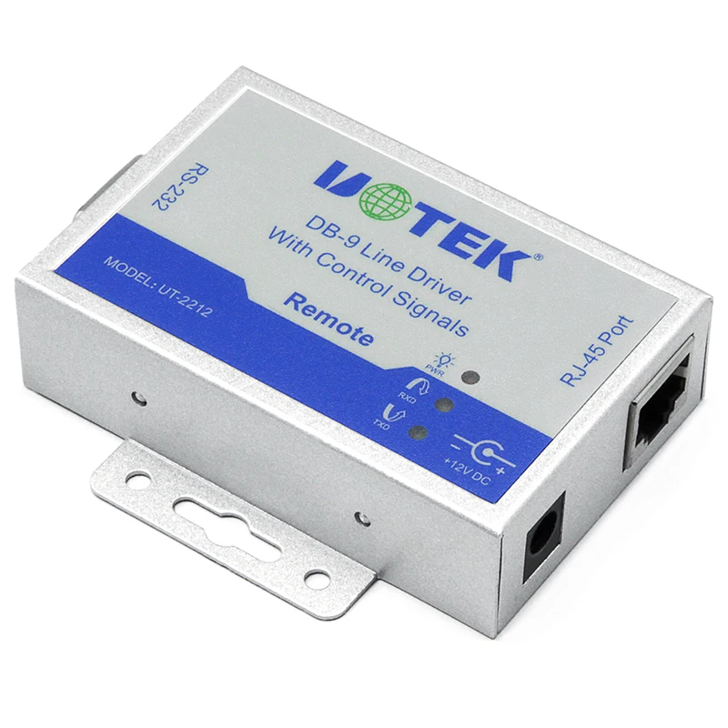 UOTEK 산업용 등급 RS-232 직렬 익스텐션 드라이버 컨버터, RS232 어댑터 UT-2212, 장거리 연장 커넥터, 2 개