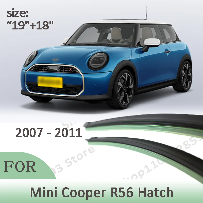

Wiper Front Wiper Blades Set For Mini Cooper R56 Hatch 2007 - 2011 Windshield Windscreen Window Brushes "19"+"18"