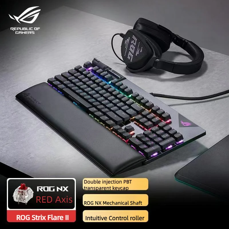 Клавиши Asus Rog Strix Flare II с анимацией, 8000 Гц, Pbt