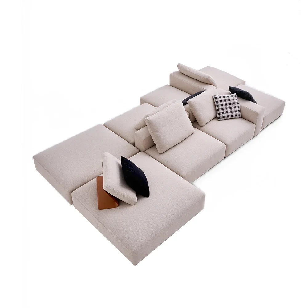 

for Hot Selling Fashion Living Room Furniture, Fabric Beige Combination Sofa, Home Furniture, Luxury French Sofa Set