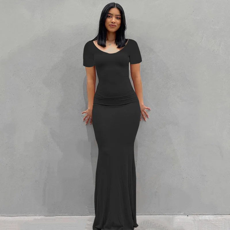 

2026 Summer Women's Dress,Short-sleeved Home Long Fishtail Casual Long Dresses Vestido Plus Size 9XL 8XL 7XL 6XL XXXXXL