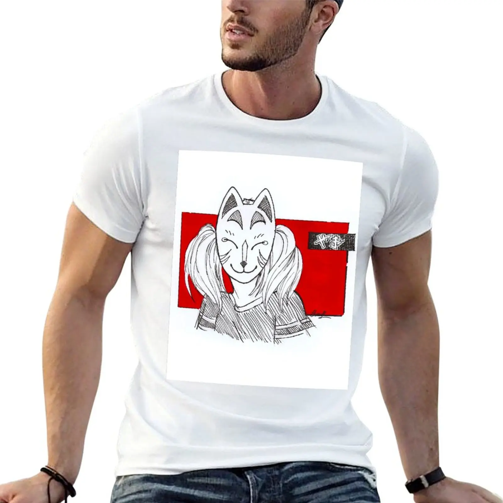 

Kitsune (Yama) T-Shirt t shirt men 100% cotton luxury brand man t shirt cotton T-Shirt