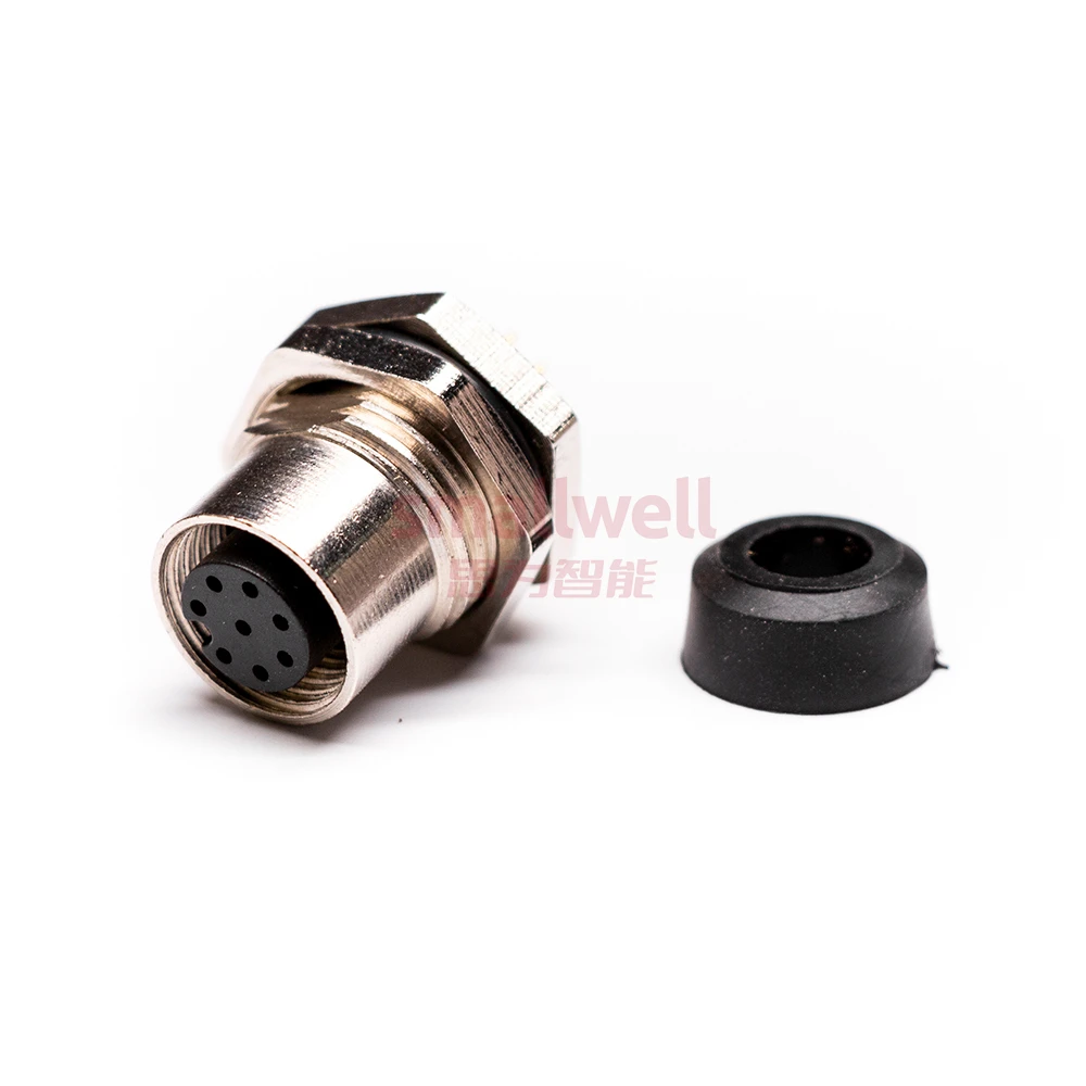M12 8-core A buckle hole panel installation socket board after installation unshielded plug board opening size M16
