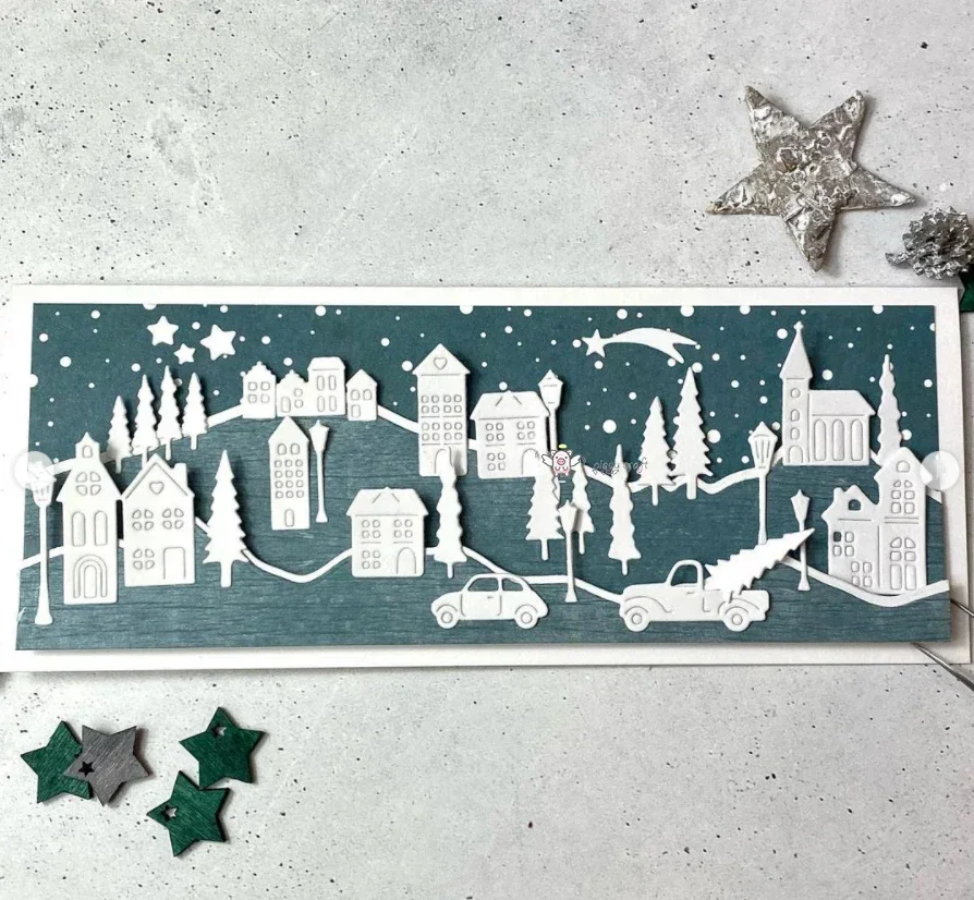 

Новые металлические вырубные ножи Mmao Crafts: шаблон «Церковные фонари и звезды» для DIY скрапбукинга, тиснения на бумаге/фотокарточках