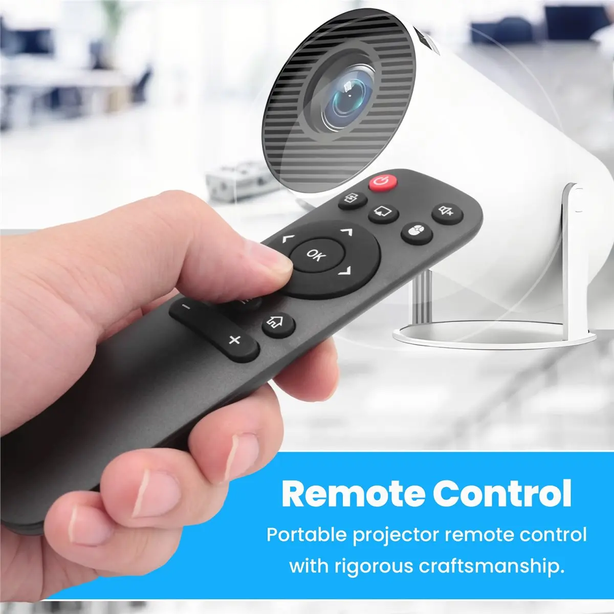 Controle Remoto DTC6 para Projetor HY320mini// Pro/ Controle Remoto Substituto Universal para Projetor Portátil
