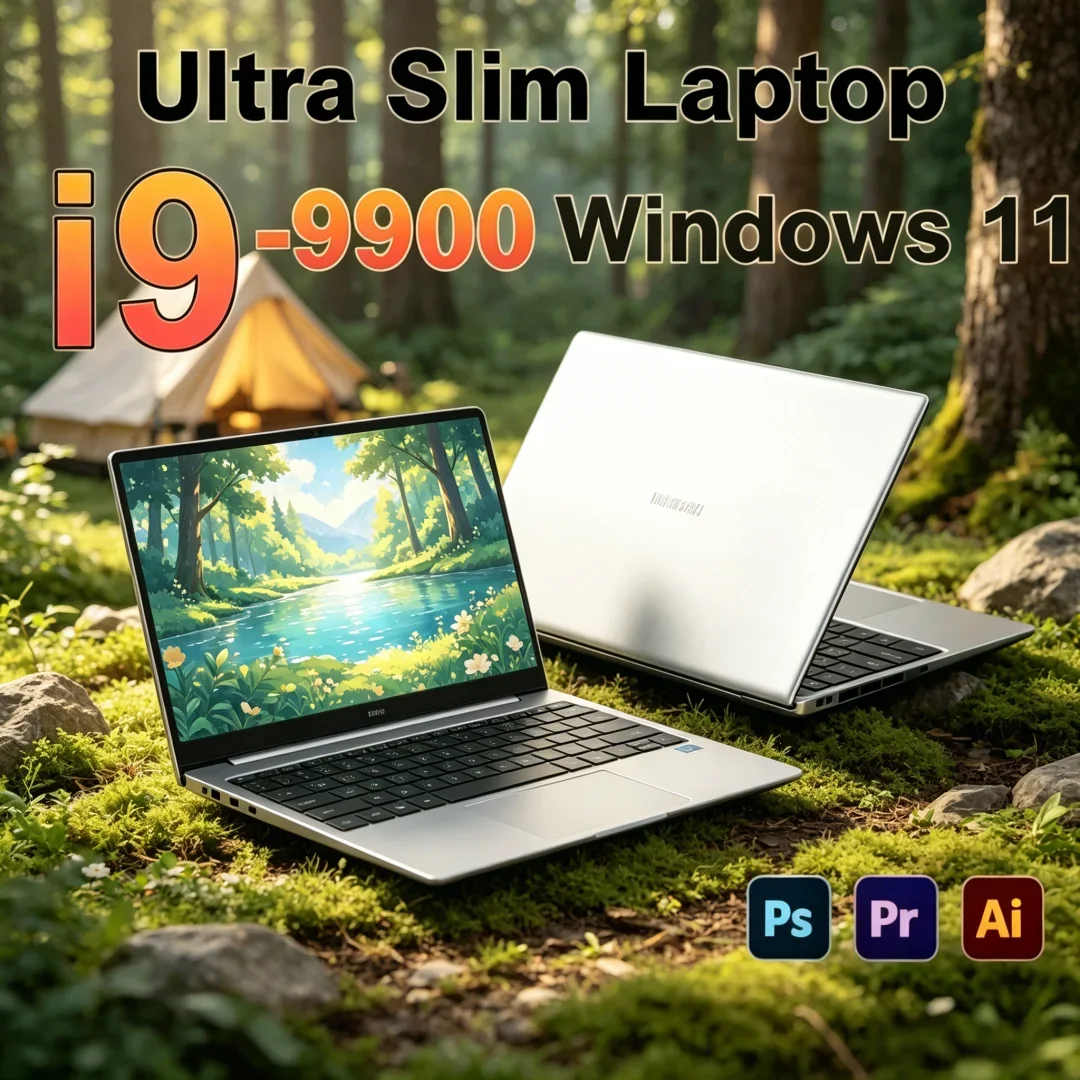 

2026 Exotic 14.1 Inch HD Gaming PC Intel Core I9-9900 Seraphic Ultra Slim 32GB 2TB Windows 11 Pro Home Study Laptop