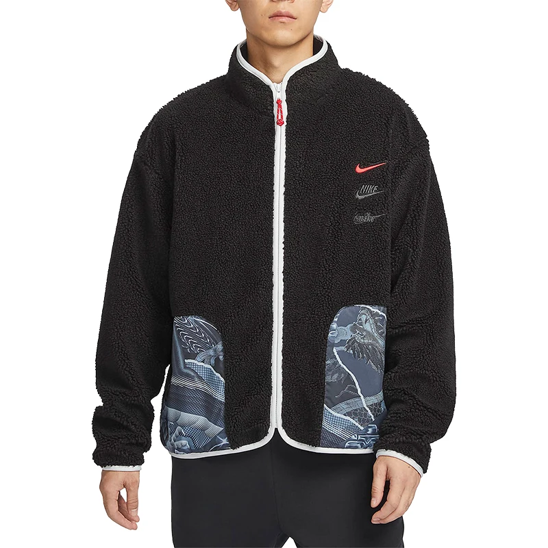 سترة Nike الرسمية الأصلية للرجال من Dragon Shearling الدافئة المقاومة للرياح FZ6194-010 #5