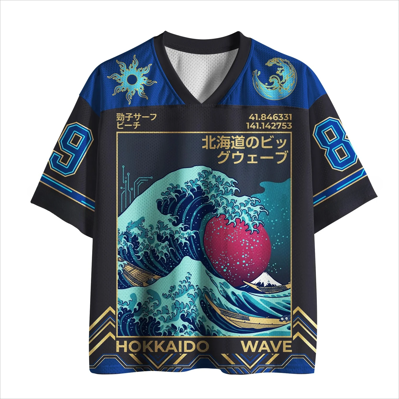 2026 Summer Fashion New Koi Lucky 3D Printing Fitness Training Competition Speed Drying Sportswear Summer V-neck T-shirt Large