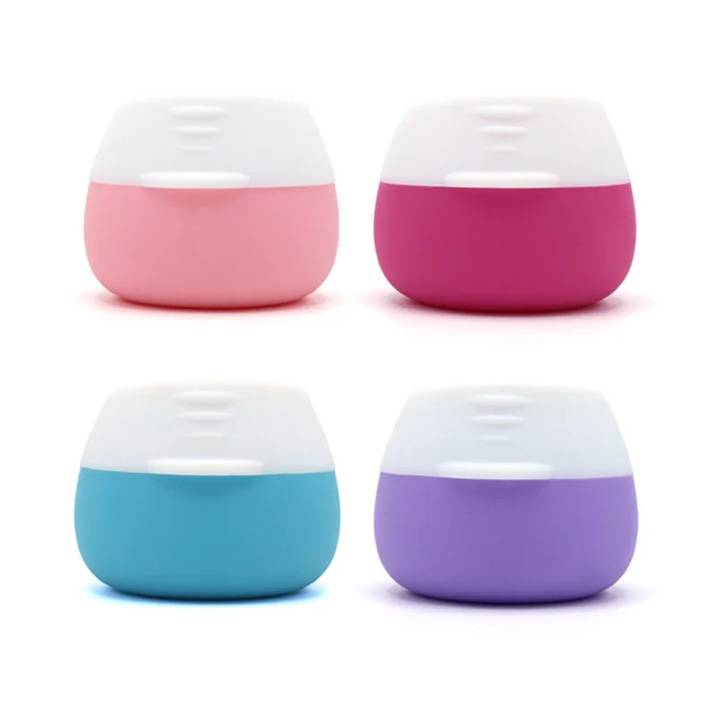 4Pcs 25ml Silicone Cosmetic Container Makeup Pot Cream Jars Travel Pill Box Portable Dispenser Cream Bottles Lotion Box Emulsion