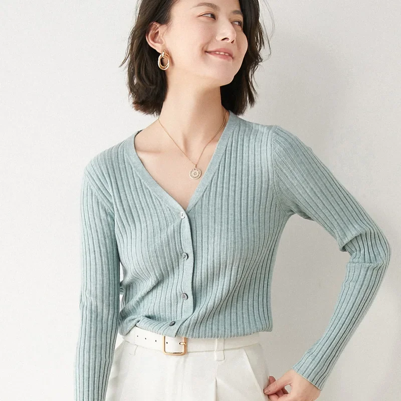 MRMT 2024 Brand New Women's Sweaters Thread Knit Loose Women Sweater Viscose Commuter Single Wear Wool Woman Cardigan For Lady