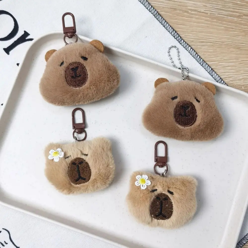 Cute PP Cotton Capybara Plush Keychain Collection Soft Capibala Plush Doll Ins Comfortable Kapibala Backpack Pendant Kids