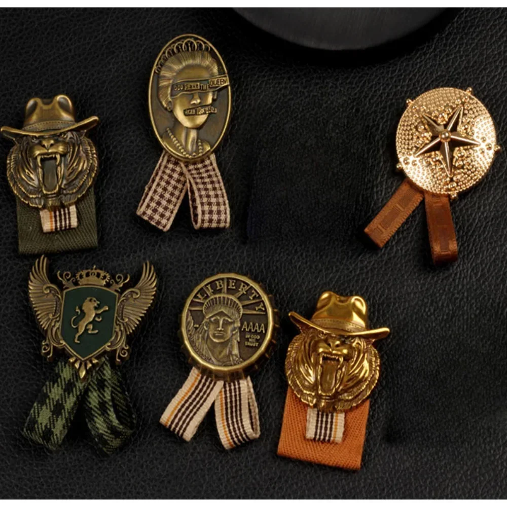 دبوس شارة حزام معدني ، كلية بريطانية كلاسيكية ، اتجاه ياباني وكوري ، ارفع مظهرك ، ارفع مظهرك ، ارفع مظهرك