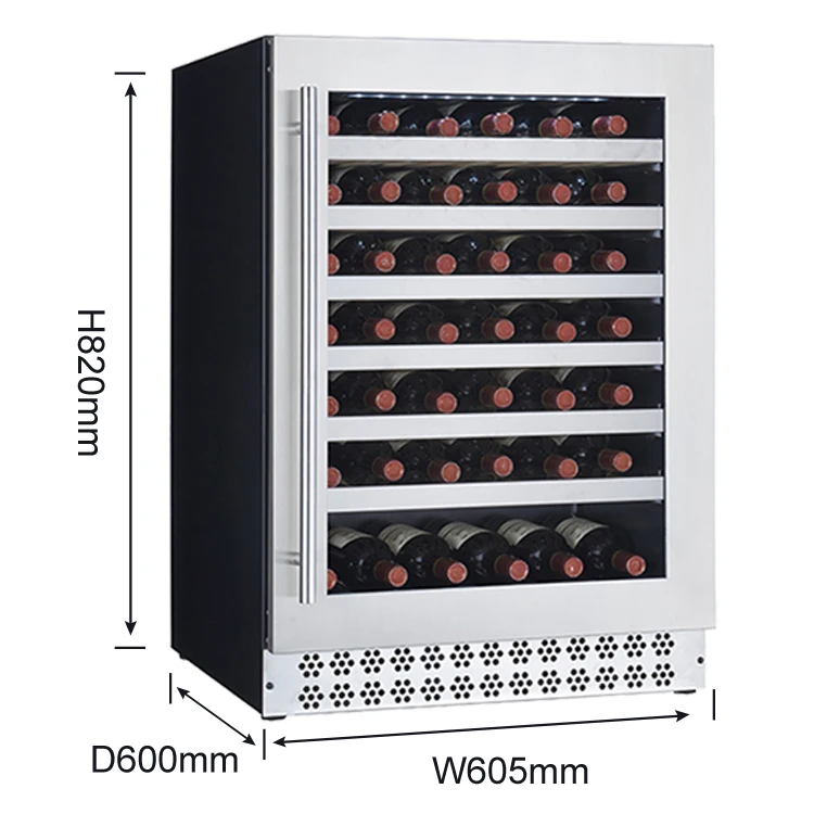 Climate Wine Cooler Control Refrigerator Beech Wood Luxury Solid Non Alcoholic Wine Electronic Temperature Fan Cooling 110 VI60S