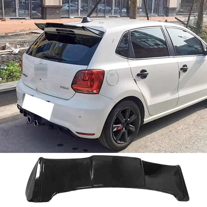 New！ Rear Wing for Volkswagen POLO Spoiler Hatchback 2011 To 2023 4 Door Black Car Tail Fin Accessories