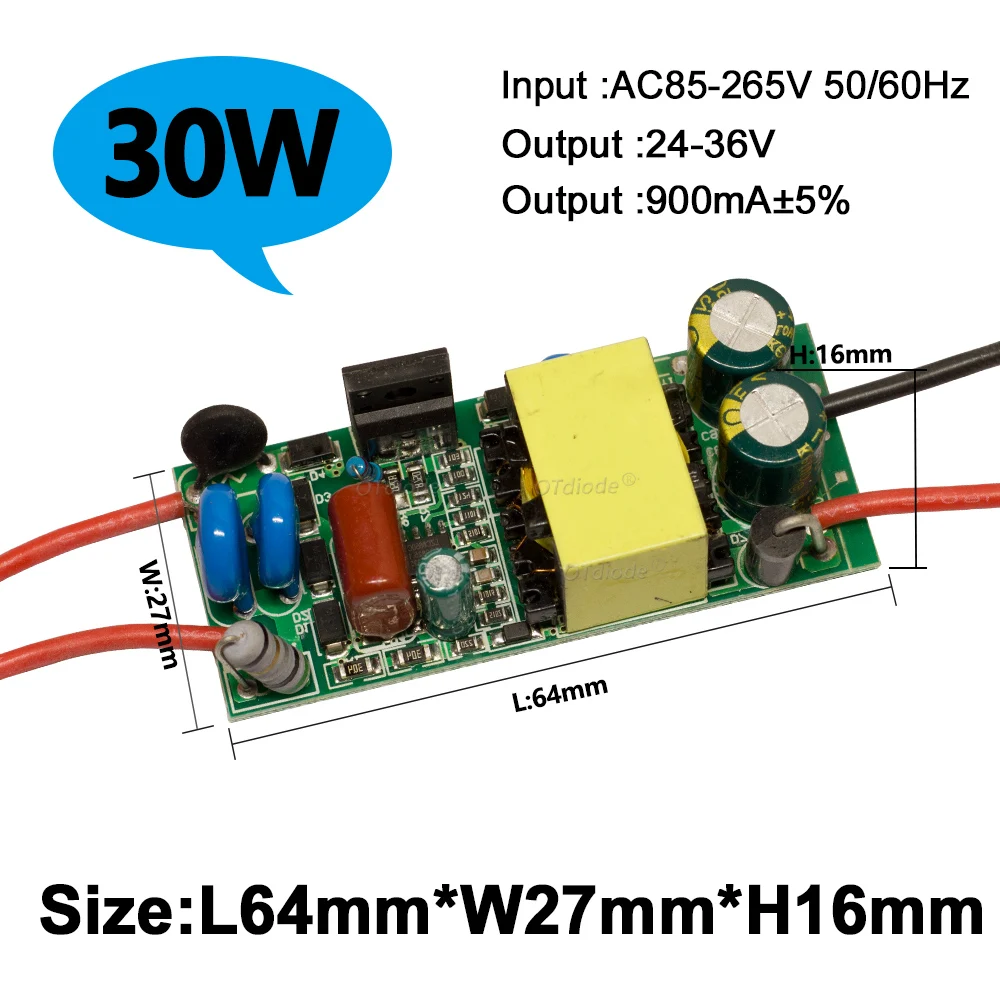 LED Driver 10W 20W 30W 40W 50W DC24-36V Power Supply Constant Current Automatic Voltage Control Light Transformer For Flood Ligh