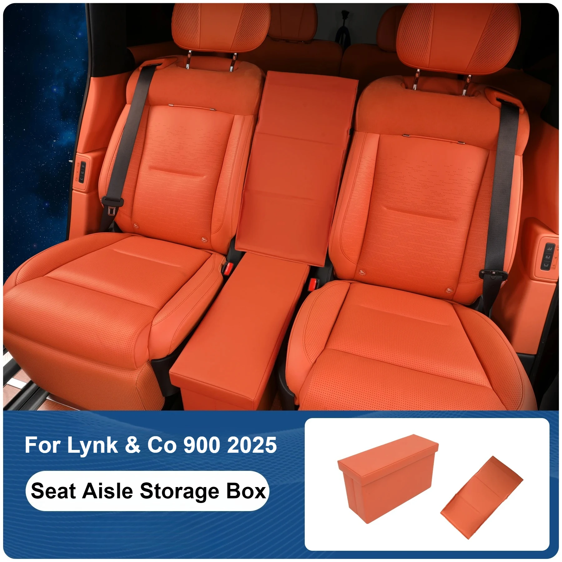 

For Lynk & Co 900 2025 Seat Storage Box Second-Row Seat Storage Compartment Foldable Seat Upgrade Modification Accessories