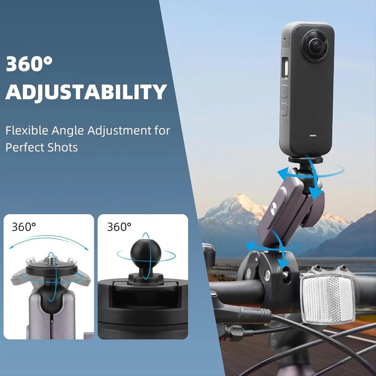 

(AD10) Camera Mount Clamp Super Clamp Pole Mount for Phone, Gopro Hero 13 Hero 12 11 10 9 8 7 6 5, Insta360, DJI Osmo Canon