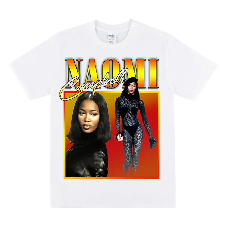 NAOMI CAMPBELL Homage T-shirt, Naomi Campbell T Shirt, Vintage Women's Clothing, I Love Naomi Campbell, , Retro 90s Tshirt of Na