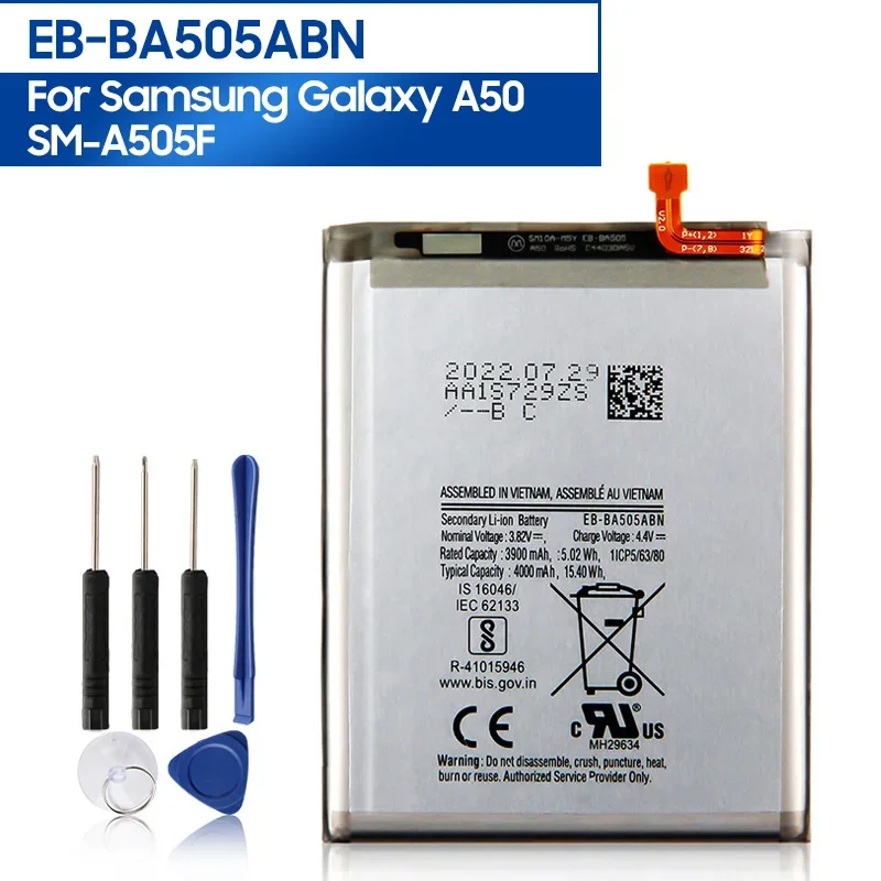 Replacement Phone Battery EB-BA505ABU For Samsung Galaxy A20 SM-A205FN Rechargeable Battery 4000mAh