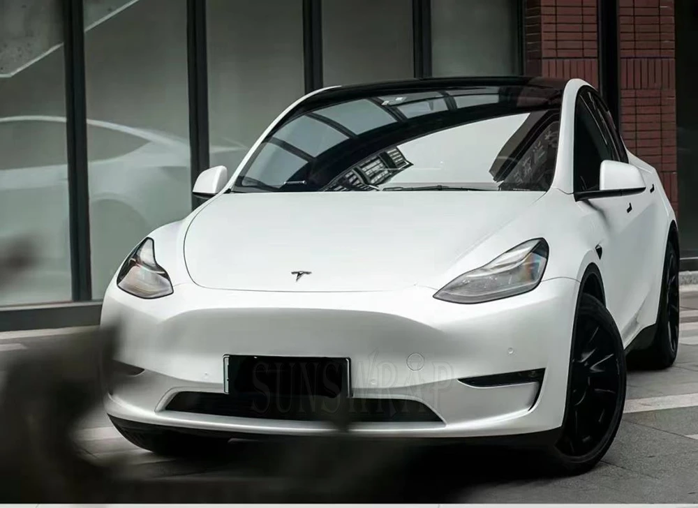 New Matte Satin Pearl White Vinyl Film Car Wrap Foil Sticker Vehicle Wraps Console Computer Phone Cover Skin 5x59ft/roll