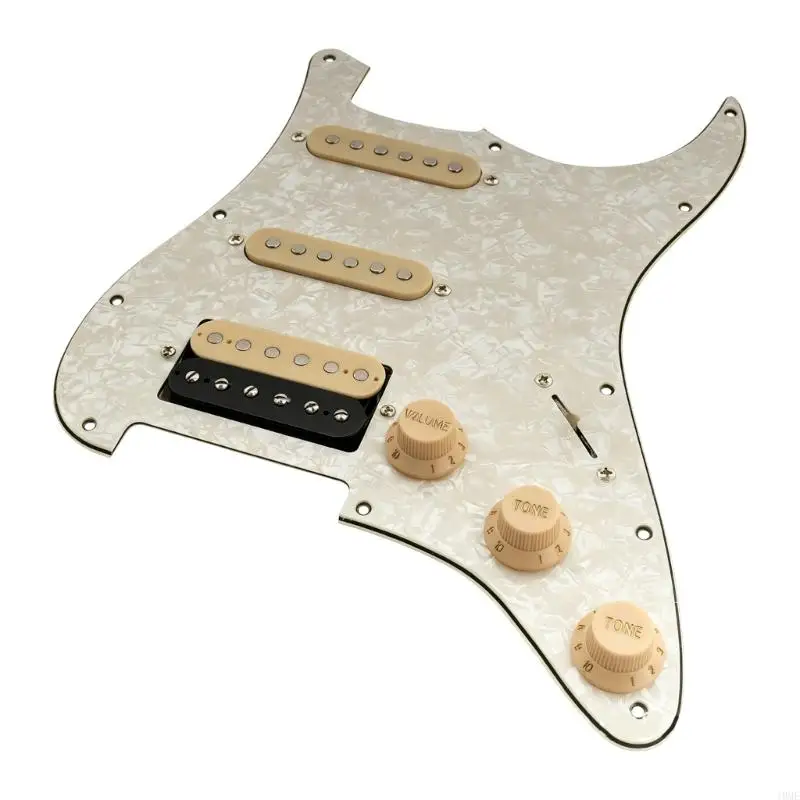 Prewired HSS Electric Guitar Guard Plate Assembly, Loaded Pickup Wiring Set for Guitar Replacement Repair Projects JOME