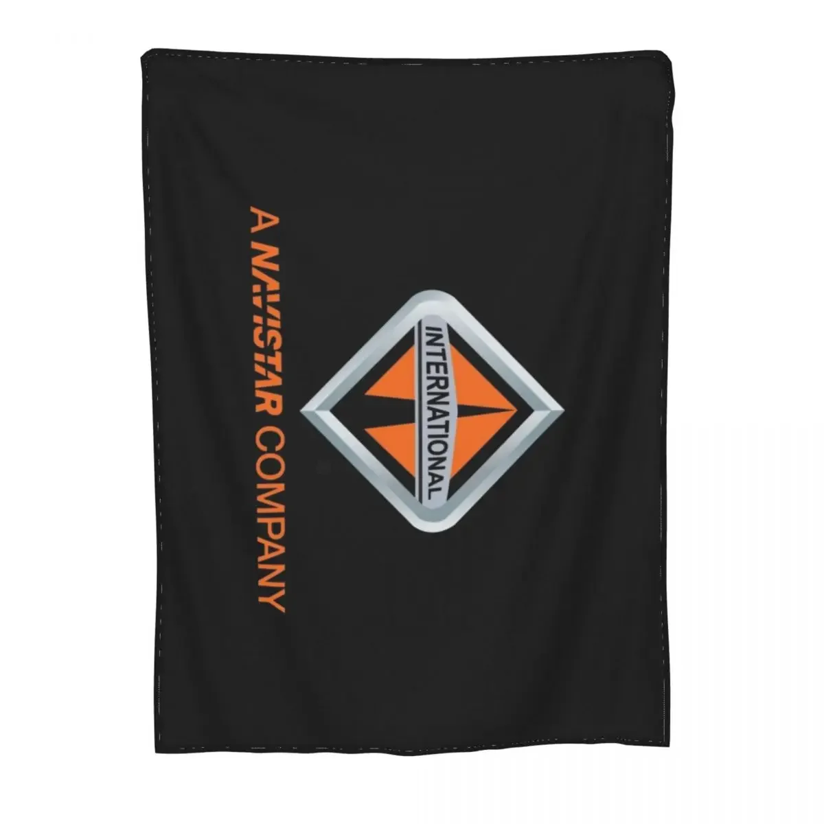 Navistar International Throw Blanket Nap Plaid on the sofa Blankets