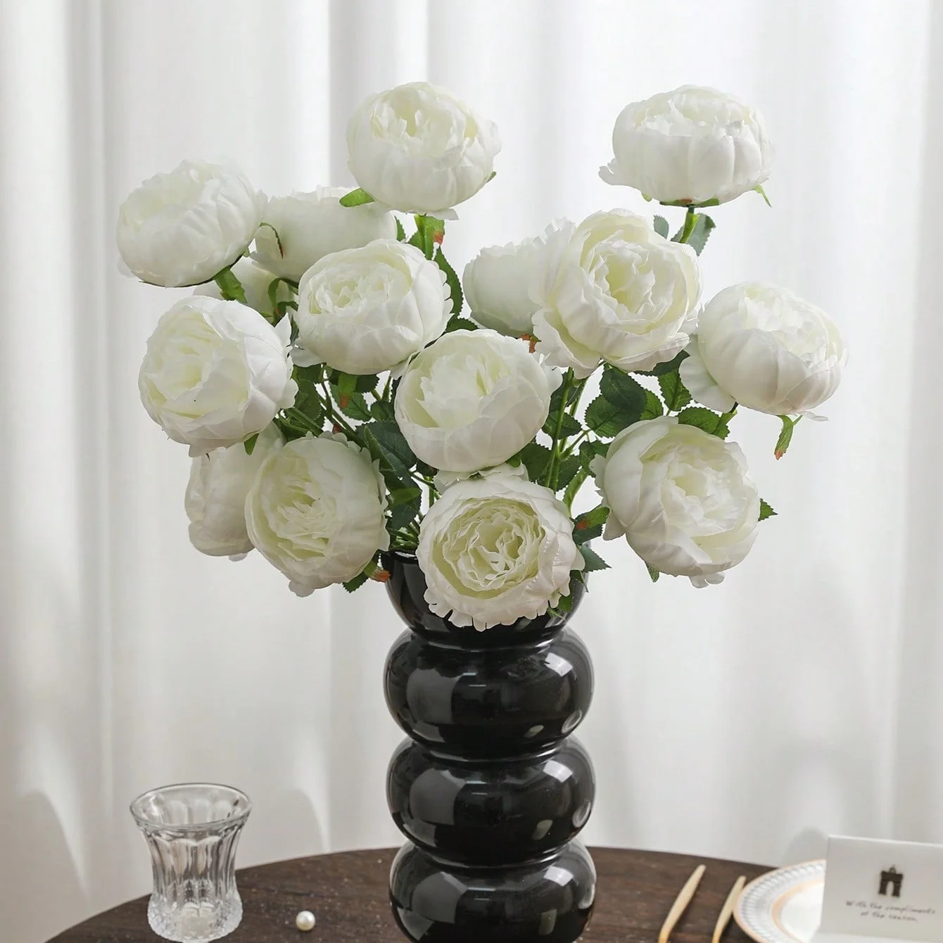 3/5/10 Stück künstlicher Pfingstrosenstrauß, 35 cm, künstliche Blumen für Zuhause, Raumdekoration, Hochzeit, Brautdekorationen, DIY-Vase, Blumenarrangement – Detail 3